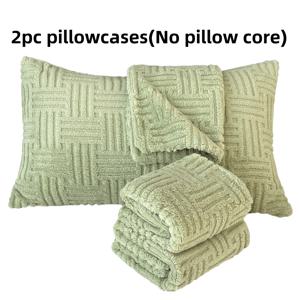 TEMU 클래식 태프타 베개 커버 2개 세트, 기하학 패턴, 부드럽고 편안함, 가을/겨울용 따뜻하고 통기성 좋음, 피부 친화적, 기계 세탁 가능, 엔벨로프 클로저, 침실, 거실, 호텔, 기숙사용 베개 커버, 휴일 장식용 베개 커버, 커플용 베개 커버 (베개솜 미포함)