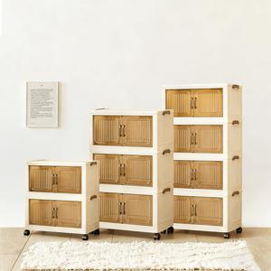 TEMU 튼튼한 이동식 다용도 리빙박스 수납장 접이식 수납함 수납케이스 폴딩박스