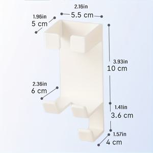 TEMU 강력 접착식 헤어 스트레이트너 & 컬링 아이언 홀더, 공간절약형 욕실/벽걸이 디자인, 다중 후크가 있는 헤어 스타일링 도구 정리대, 캐비닛 도어 및 벽에 적합, 컬링 아이언 랙, 6가지 중요한 명절을 위한 이상적인 선물