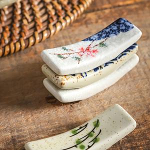 TEMU (8개 랜덤 색상) 가정용 세라믹 젓가락 받침 세트 - 수제 페인팅 젓가락 홀더, 서양 칼, 포크, 스푼 홀더, 가정 주방 식기, 레스토랑 및 가정에 적합