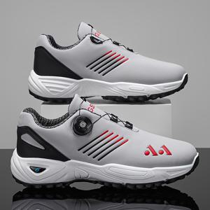 TEMU 남성용 골프 신발 (전문가용), 미끄럼 방지 및 내구성이 뛰어난 아웃도어 스니커즈, 캐주얼 운동화