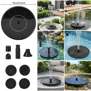 TEMU 1.8W 13cm/2.8W 16cm 태양광 분수 펌프 (노즐 6개 포함) - 태양광 워터 분수 펌프로 새 목욕통, 연못, 정원, 수영장 및 수족관에 적합하며 IPX8 등급입니다