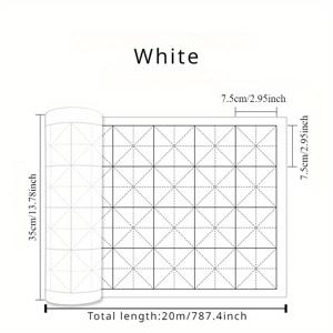 TEMU 20m/787.402인치 두께의 격자 선이 있는 캘리그라피 연습용 쌀 종이 - 붓펜 캘리그라피 및 미술 작품 제작을 위한 반숙 쌀 종이
