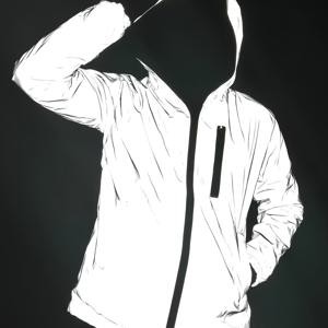 TEMU 야간 반사 재킷 남성 패션 아우터웨어 후드 코트 방풍 커플룩 힙합 스트리트웨어