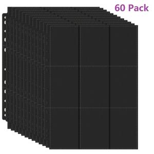 TEMU 9포켓 페이지 보호대, 트레이딩 카드 슬리브 페이지 야구용 3링 바인더, 표준 사이즈 시트 카드, 스포츠 게임 명함