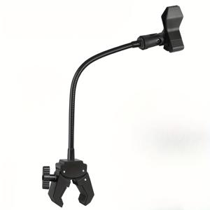 TEMU 전문가용 마이크로폰 유연한 금속 호스 스탠드, 휴대용 조절 가능한 고니 목 마이크 스탠드, 강력 클램프 캐패시터 MC스프링 맥클램프, 실용적인 잠금 손잡이, 라이브 방송 및 포디캐스트 녹음에 적합, 범용 바닥 스탠드