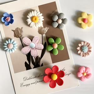 TEMU 10개 꽃무늬 냉장고 자석 세트 - 주방용 귀여운 파스텔 컬러 장식자석, 화이트보드 및 식기세척기용 - 내구성 있는 ABS 플라스틱, 생생한 색상, 크리스마스와 발렌타인데이, 어머니날 선물에 완벽, 재미있는 디자인 | 컬러, 크리스마스와 추수감사절을 위한 최고의 선물