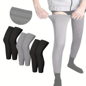 TEMU 3쌍 쿨링 아이스 레그 슬리브 - 야외 스포츠용 탄력적이고 편안한 종아리 보호대, 사계절 사용 가능, 운동 및 캐주얼 웨어에 적합