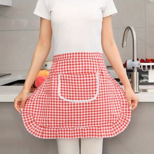 TEMU 세련된 신상 원피스 통기성 하프 스커트 앞치마, 여성용 패셔너블한 작업 스커트, 부드럽고 피부 친화적. 요리, 페인팅 및 작업복에 적합