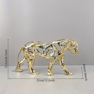 TEMU 우아한 금색 메탈 -코끼리 조각상 - 전기 도금 및 속이 빈 디자인의 장식품, 모던 정글 테마 홈 데코에 완벽, 다양한 방 종류에 적합, 전원 불필요