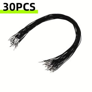 TEMU 30개 탄성 코드 (메탈 엔드 포함), 부드러운 스트레치 밴드, 마스크 귀 스트랩, 원형 로프, 직조 확장 스트랩, 마스크 제작, 책 장식, 파티 모자 걸이, 메뉴 제작에 적합, 14.5인치 (블랙, 화이트) 탄성, 공예용 탄성 밴드, 탄성 로프