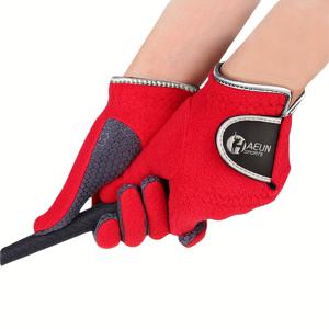 TEMU Ms. Has가 추운 날씨와 습한 날씨에 적합한 여성 골프 장갑을 만들었습니다. 이 대형 조절 가능한 장갑은 바람과 물에 강하고, 보온 플리스로 제작되었습니다.