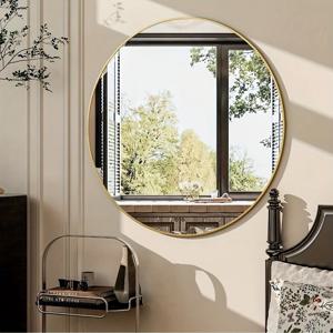 TEMU 골드 마감 라운드 욕실 거울: 우아함을 더하고 공간감을 높여주는 욕실 액세서리