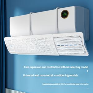 TEMU 1개 벽걸이 에어컨 디플렉터 - 올인원 바람 차단 커버, 직접 바람 방지 디자인, 빠른 설치로 편안한 홈 환경!
