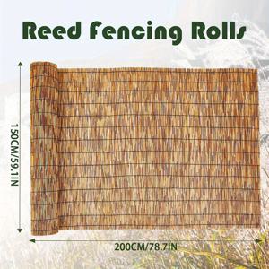 TEMU 리드 스크린 빈티지 야외 프라이버시 배리어 - 정원 파티오 발코니 실내/외 그늘 장식 울타리 - 러스틱 스타일 휴일 장식, 설치 용이, 정원 장식, 자연스러운 외관, 장식 울타리, 홈 데코레이터