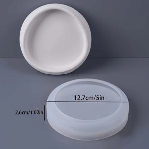 TEMU 재사용 가능한 실리콘 몰드 - 캔들 만들기, 보석 트레이, 레진 공예용 - 쉬운 탈형, 비독성, DIY 홈 데코 - 왁스, 레진, 점토 호환 가능 - 우아한 정리함 & 장식용, 듀얼컬러 몰드, 무독성 소재, 공예 애호가를 위한 제품