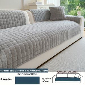 TEMU 심플 스타일 플러시 소파 쿠션 1개, 가을 겨울용 따뜻한 소파 커버, 반려동물 친화적, 가구 보호 커버, 모든 소파에 적합, 세탁기 사용 가능, 손세탁 가능, 거실, 침실, 사무실 소파 쿠션 장식용