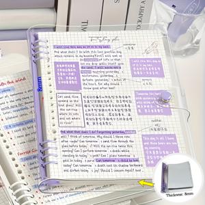 TEMU 240페이지 A5 투명 ソフトレザー 낙서 용지 격자무늬 노트, 뜯어진 가장자리, 쉽게 분리되는 스파이럴 제본, 디자인, 일상 사무용품, 완벽한 선물 선택, 판타지 테마, 스타일