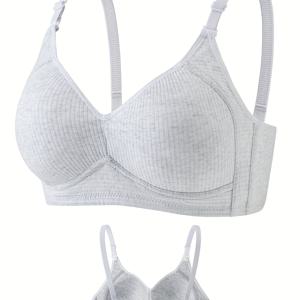 TEMU 일본식 심플하고 편안한 통기성 속이 보이지 않는 스포츠 요가 땀 흡수성 여성 속옷, 와이어프리 무선 브라