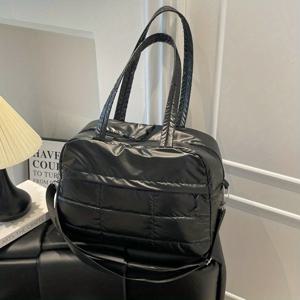 TEMU 크로스바디 백, 코트 모양 다운 여성 가방, 스타일리시하고 다재다능한 대용량 토트백, 레트로 유럽 및 미국 스타일 출퇴근 토트