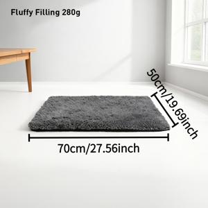 TEMU 보온 자가 발열 고양이 매트 - 매우 부드러운 미끄럼 방지 반려동물 침대, 길고양이와 집고양이용 사계절 실내/실외 사용, 기계 세탁 가능, 노령견묘에게 이상적, 플러시 폴리에스터, 내구성 있는 반려동물 가구, 세탁 가능한 비전기 제품