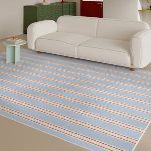 TEMU 1000G 모조 캐시미어 10mm 북유럽 스타일 대형 카펫 (거실용), 산뜻한 스타일 침실 장식 침대 옆 러그, 파란색 플러시 카펫 (옷장용), 간편한 푹신한 욕실 미끄럼 방지 매트