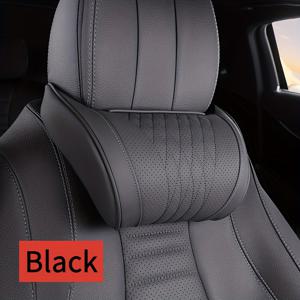 TEMU 1개 럭셔리 나파 헤드레스트 - 초극세사 부드러움 및 통기성 디자인, 목 지지 및 편안한 착용감, 모든 모델에 적합, 대부분의 차량에 사용 가능, 내구성이 뛰어나고 고품질 소재, 장거리 운전에 적합, 편안한 시트, 꼭 맞는 헤드레스트