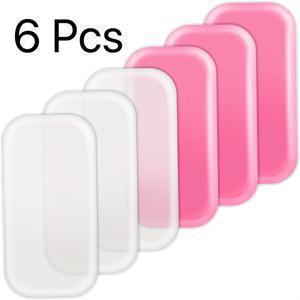 TEMU 6개입 실리콘 인조 속눈썹 홀더 패드, 속눈썹 연장용 실리콘 래쉬 패드, 직사각형 실리콘 속눈썹 연장 패드, 여성용 속눈썹 연장 용품 도구, 전문가용 속눈썹 키트, 속눈썹 붙이기 보조기구