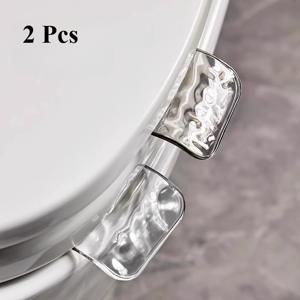 TEMU 2개 변기 시트 리프트 손잡이, 간편하고 투명함, 변기 뚜껑 리프터, 변기 링 오프너, 뚜껑 리프팅용 손잡이, 고정 손잡이, 방진, 욕실 액세서리, 크리스마스 선물, 선물, 새해 선물