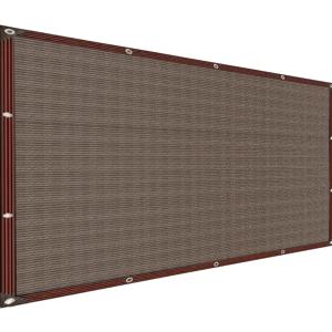 TEMU 튼튼한 모카 브라운 차광막 원단, 90%의 햇빛 차단, 펜트형 프라이버시 스크린 디자인, 파티오, 퍼걸라, 정원 및 수영장의 햇빛 가리개에 적합 - 내구성이 뛰어난 폴리에틸렌(PE) 메시 재질