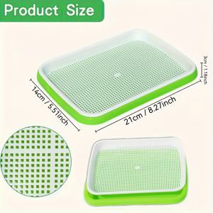 TEMU 2개 세트 (메시와 베이스 포함), 효율적인 발아를 위해 설계된 빠른 씨앗 발아 키트. 콩, 콩, 밀, 애완용 허브에 이상적입니다. 가벼운 현대적인 디자인에 배수 구멍이 특징이며, 녹색 색상으로 제공되며 (씨앗은 포함되지 않음)