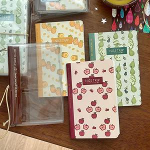 TEMU 3개 세트 M5 여행 다이어리, 과일 테마 포켓 노트북 | 독특한 컴팩트 데일리 플래너, 어디서나 메모와 일기를 위한 완벽한 아이템. 귀여운 휴대용 다이어리, 포켓 노트북, 빠른 메모와 스케치를 위한 스케줄북