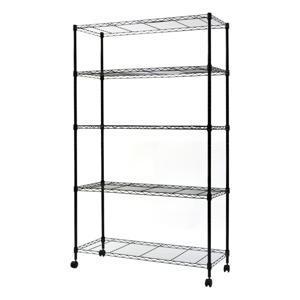 TEMU EASY LIFE 철제 선반 베란다 수납장 다용도 진열대 조립식 틈새 메탈랙 900 프로 5단 블랙