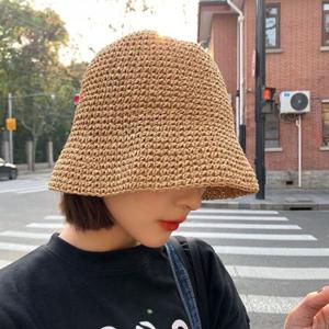 TEMU 여름 밀짚모자 챙넓은 여성 휴양지 바캉스 비치 여행 산책 버킷햇 벙거지