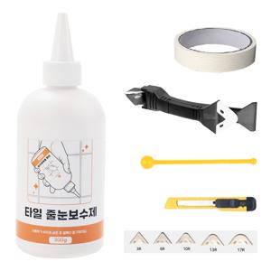 TEMU 틈 접합용 퍼티 타일 틈새 메꿈제 바닥재 틈새 메꿈제 유리 틈새 메꿈제 줄눈셀프 셀프시공 대용량 방수 욕실 틈새메꾸미 간단한 DIY 조작 도구 포함 300g 다음은 주어진 단어들을 한국어로 번역한 결과입니다. 타일 줄눈 보수제 창문 줄눈 보수제 유리문/창 줄눈 보수제 욕실 줄눈 보수제 변기 줄눈 보수제