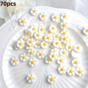 TEMU 220개/70개 고품질 데이지 주얼리 장식 비즈, 3D 레진 소재, 주얼리, 네일 아트, 헤어 추가 헤어핀 장식, 다양한 주얼리 추가 장식에 적합. 친구와 가족을 위한 완벽한 봄 선물