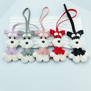 TEMU 미니 슈나우저 강아지 키링 가방 장식 5개 세트, 지갑 및 휴대폰 장식용, 키링 가방 장식