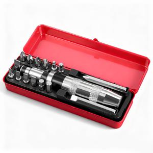 TEMU 16pcs 수동 임팩트 드라이버 세트 | 녹슨 나사/볼트 제거에 강력 | 15개 납작머리 십자/육각 드라이버 비트 포함 | 자동차 수리 및 가전제품 유지 보수 필수 도구