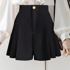 TEMU 플러스 사이즈 - 플러스 사이즈 - 신상 여성 스커트 팬츠 루즈핏 편안한 핏 타이트 허리 캐주얼 올매치 통근복 여성 플러스 사이즈 의류|치마바지