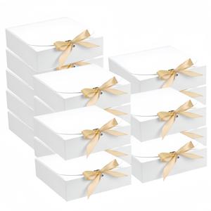 TEMU 뚜껑과 리본이 달린 흰색 선물 상자 15개 세트 (6.5