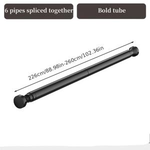 TEMU 볼드 멀티섹션 텔레스코픽 옷걸이, 욕실 샤워커튼봉, 무드릴 확장형 옷걸이, 발코니 및 침실용 확장형 옷장 스프링봉, 옷장 내부용 옷걸이