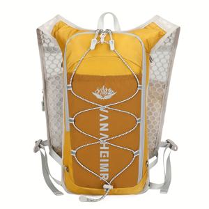 TEMU 대용량 경량 등 보호 기능 하이킹 백팩 - 산악 자전거, 러닝 및 야외 스포츠용 멀티액티비티 팩 - 조절 가능한 핸즈프리 디자인, 다수의 포켓, 내구성 나일론 (블랙), 장비, 메탈 아이렛 보강