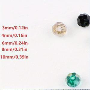 TEMU 800-80개 3/4/6/10mm 광택 유리 구슬 - DIY 주얼리 만들기용 반짝이는 면처리된 스플라이어드 비즈, 목걸이·팔찌·귀걸이·옷 장식용