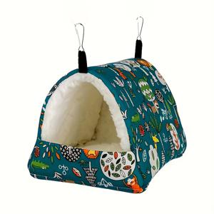 TEMU 1개 햄스터 골든 베어 슈가 글라이더 침낭 둥지 다람쥐 앵무새 둥지 따뜻한 겨울용 두꺼운, 배터리 없음