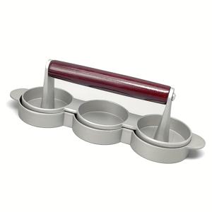 TEMU 휴대용 햄버거 고기 압착 몰드, 작은 주방, 여행 및 캠핑에 적합한 미니 햄버거 프레스