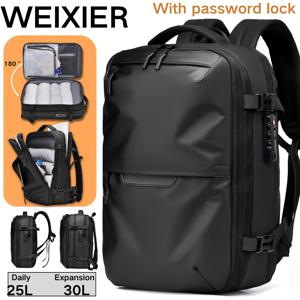 TEMU WEIXIER 하이킹 백팩, 남녀공용 더블 숄더백, 여성용 하이킹 배낭, 노트북 가방, 건습분리 수납공간이 있는 스포츠 기능성 백팩, 주말 야간 여행용 가방, 여행용 가방, 비즈니스 가방, 출퇴근용 가방, 책가방, 번호 자물쇠가 있는 독립형 노트북 수납공간, 확장형 대용량, 출장, 여행, 나들이에 적합, 친구 및 가족을 위한 선물