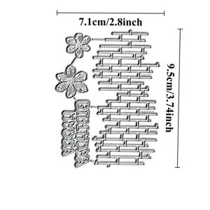 TEMU 창의적인 그리드와 플로럴 메탈 커팅 몰드, 노트북 칼 몰드 재료, DIY 커팅 북, 엠보싱 커팅 칼 몰드, 공예용 메탈 몰드, 카드 제작용 다이컷 봉투, 앨범 카드, 엠보싱 종이 공예, 앨범 스탬프, 카드, 생일 및 축제 선물, 콜라주 아티스트와 종이 예술 애호가에게 적합
