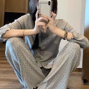 TEMU 레이스 플로럴 나이트드레스 2025 봄가을 신상 여성용 루즈핏 인터넷 셀럽 스타일 홈웨어