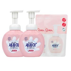TEMU 온더바디 세꼼마 버블 항균 핸드워시 250ml x2개 + 리필 200ml x 2개 (파우더 / 레몬 / 그린 중 택 1)