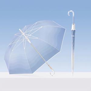 TEMU 1pc 견고하고 투명하며 맑은 비색 옵션 우산, 투명우산, 자동우산, 골프우산, 세이프티뷰 J형 걸이 손잡이, 대형 투명 폼 우산이 자동으로 열려 결혼식 파티, 생일, 야외 활동, 사진 촬영에 적합